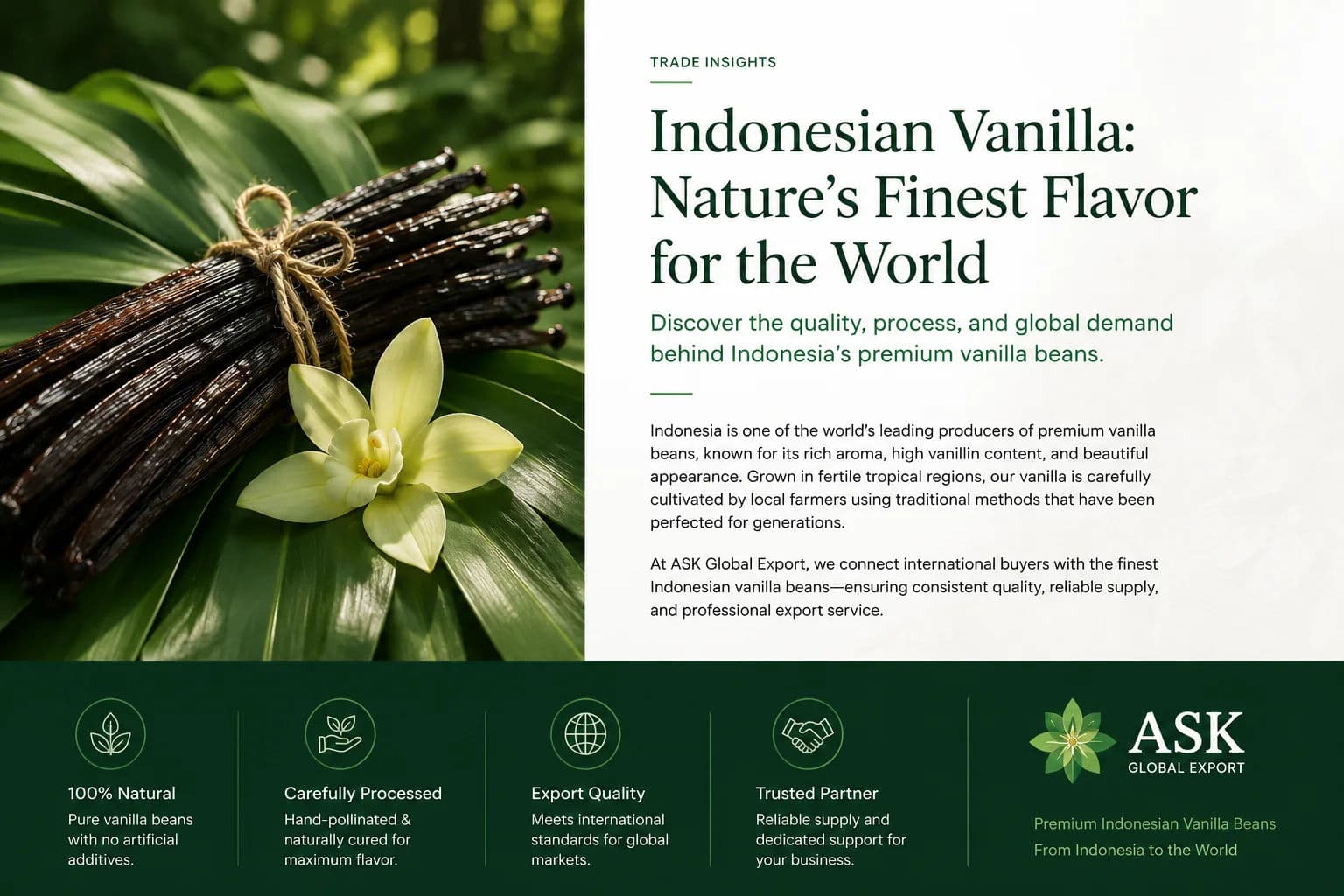 Indonesian Vanilla: Nature's Finest Flavor for the World